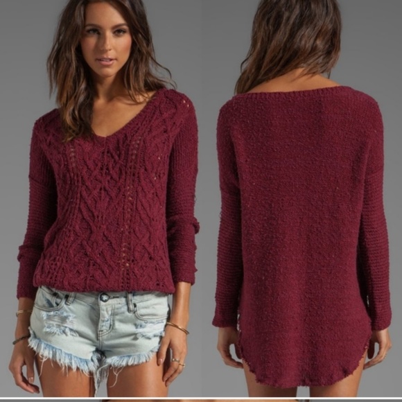 Free People Sweaters - Free People Cross My Heart Oversized Sweater